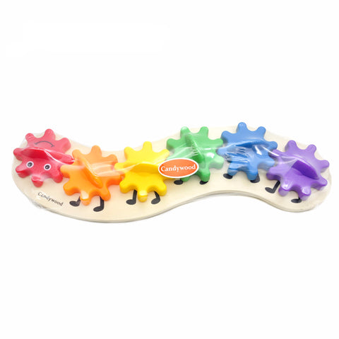 Colorful Gear Caterpillar Puzzle