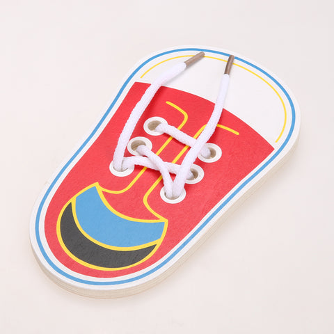 Wooden Lacing Shoes Puzzle