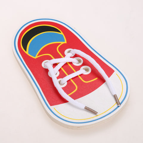 Wooden Lacing Shoes Puzzle