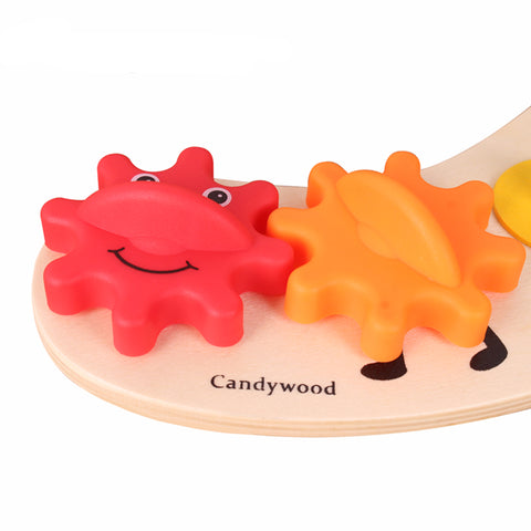 Colorful Gear Caterpillar Puzzle