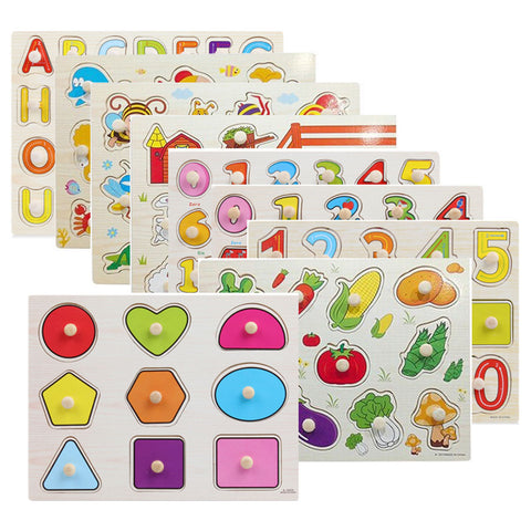 Educational Hand Grasp Wooden Puzzle