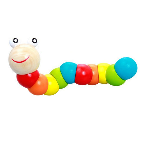 Colorful Wooden Worm Puzzle