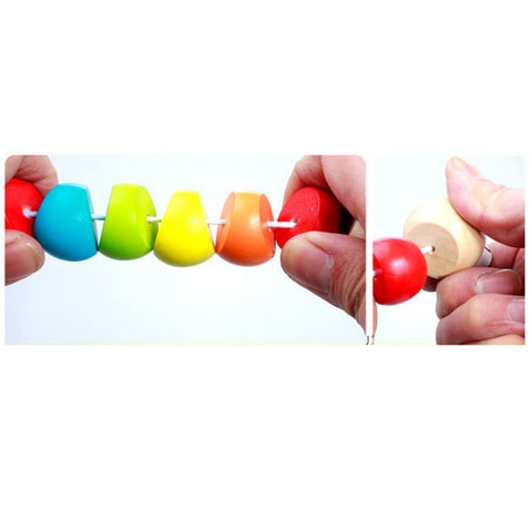 Colorful Wooden Worm Puzzle