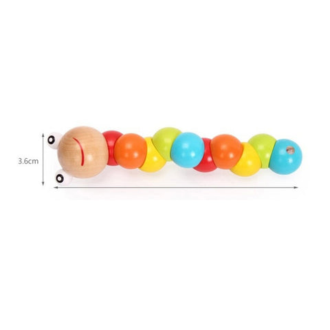 Colorful Wooden Worm Puzzle