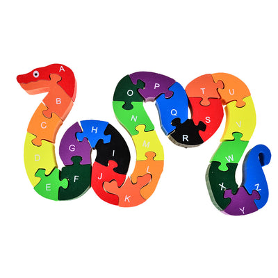 Alphabet Letters and Numbers Wooden Jigsaw Puzzle