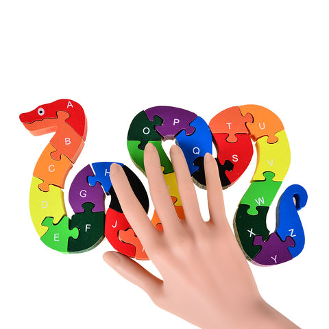 Alphabet Letters and Numbers Wooden Jigsaw Puzzle