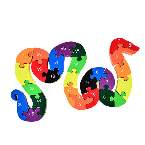 Alphabet Letters and Numbers Wooden Jigsaw Puzzle