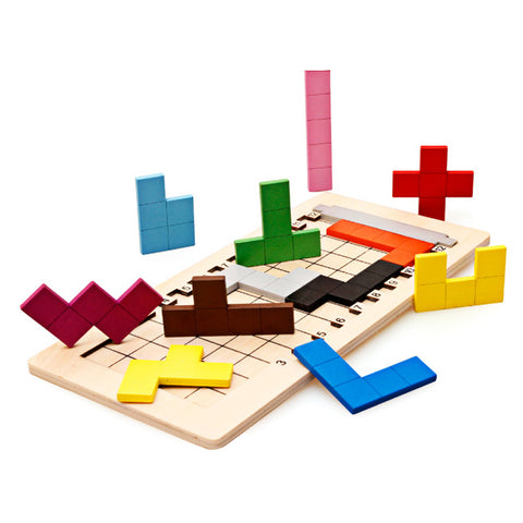 Educational Wooden Tetris Puzzle