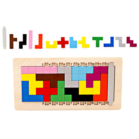 Educational Wooden Tetris Puzzle