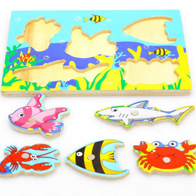 Wooden 3D Fishing Puzzle