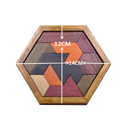Kids Wooden Tangram/Jigsaw Puzzle Board