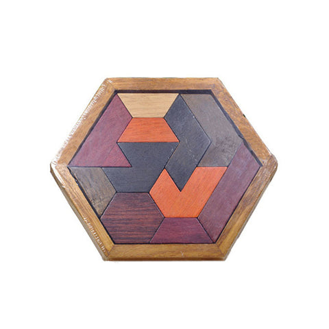 Kids Wooden Tangram/Jigsaw Puzzle Board