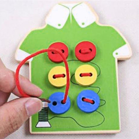 Educational Wooden Beads Lacing Puzzle