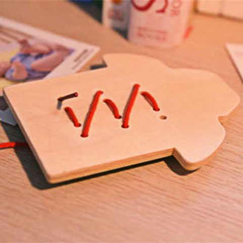 Educational Wooden Beads Lacing Puzzle