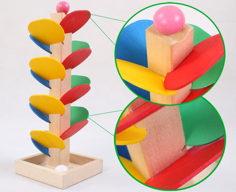 Wooden Tree Marble Ball Run Puzzle