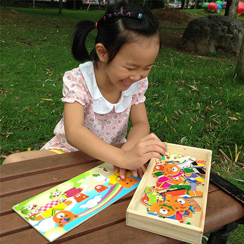 Bear Changing Clothes Puzzle Set