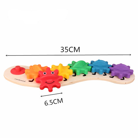 Colorful Gear Caterpillar Puzzle