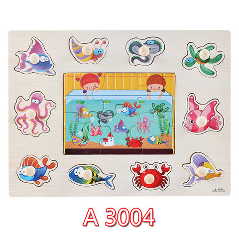 Educational Hand Grasp Wooden Puzzle
