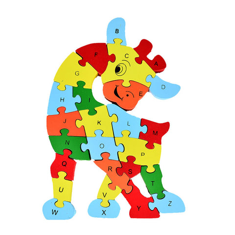 Alphabet Letters and Numbers Wooden Jigsaw Puzzle