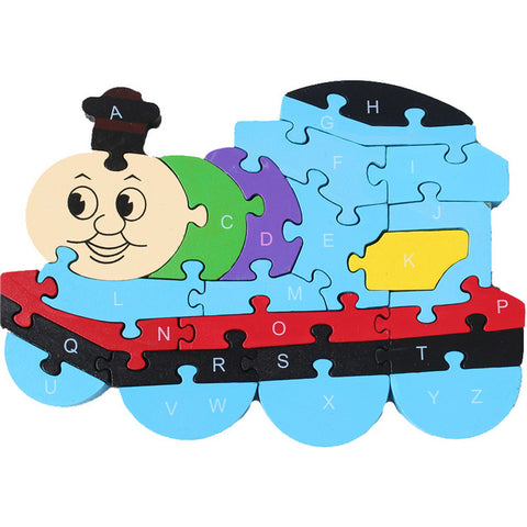 Alphabet Letters and Numbers Wooden Jigsaw Puzzle