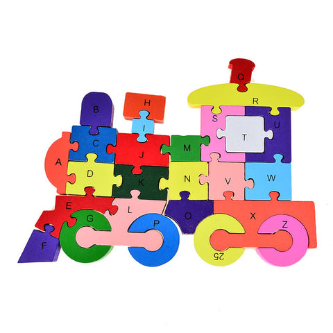 Alphabet Letters and Numbers Wooden Jigsaw Puzzle