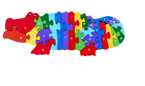 Alphabet Letters and Numbers Wooden Jigsaw Puzzle