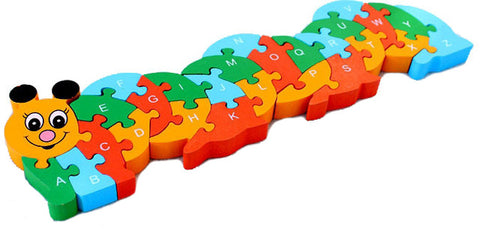 Alphabet Letters and Numbers Wooden Jigsaw Puzzle