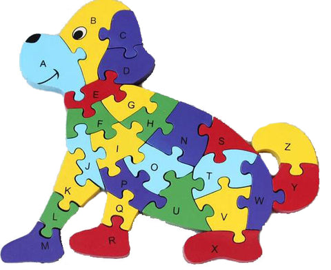 Alphabet Letters and Numbers Wooden Jigsaw Puzzle